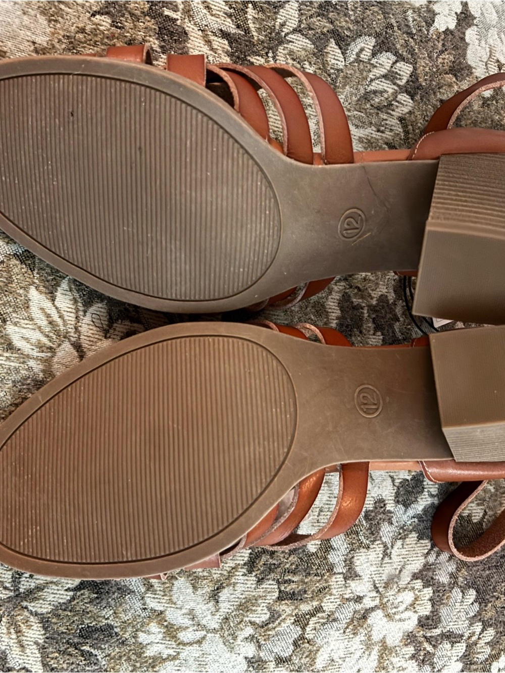 Universal Thread Woven Brown Ankle-Strap Heeled Sandals - Picture 3 of 6